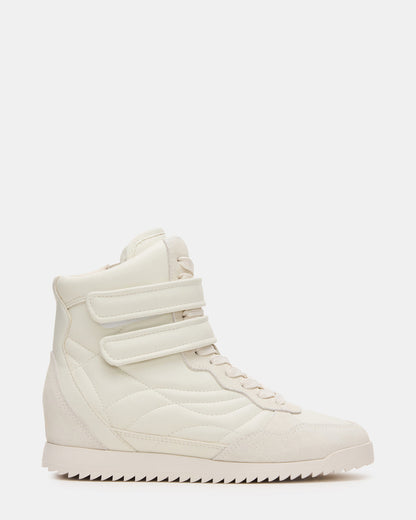 LIFTOFF White Leather Lace-Up High-Top Sneaker Steve Madden WHITE LEATHER