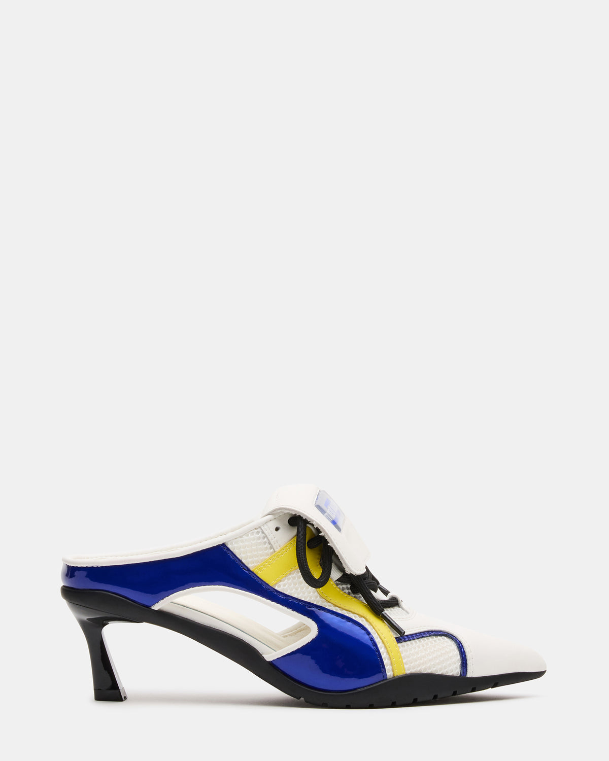 SHEVRON Blue Multi Pointed-Toe Lace-Up Women's Sneaker Steve Madden BLUE MULTI