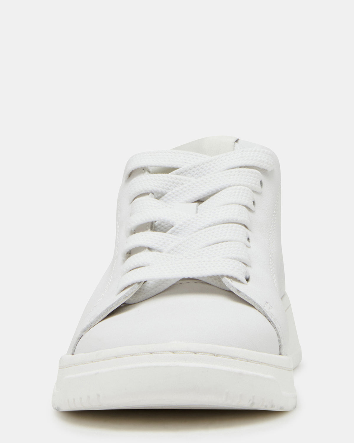 ELSIN White Leather Women's Low-Top Lace-Up Sneaker Steve Madden WHITE LEATHER