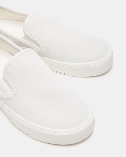 MURPHY White Suede Women's Low-Top Sneaker Steve Madden WHITE SUEDE