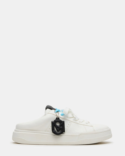 MARNEY White/Black Low-Top Lace-Up Mule Women's Sneaker Steve Madden WHITE/BLACK
