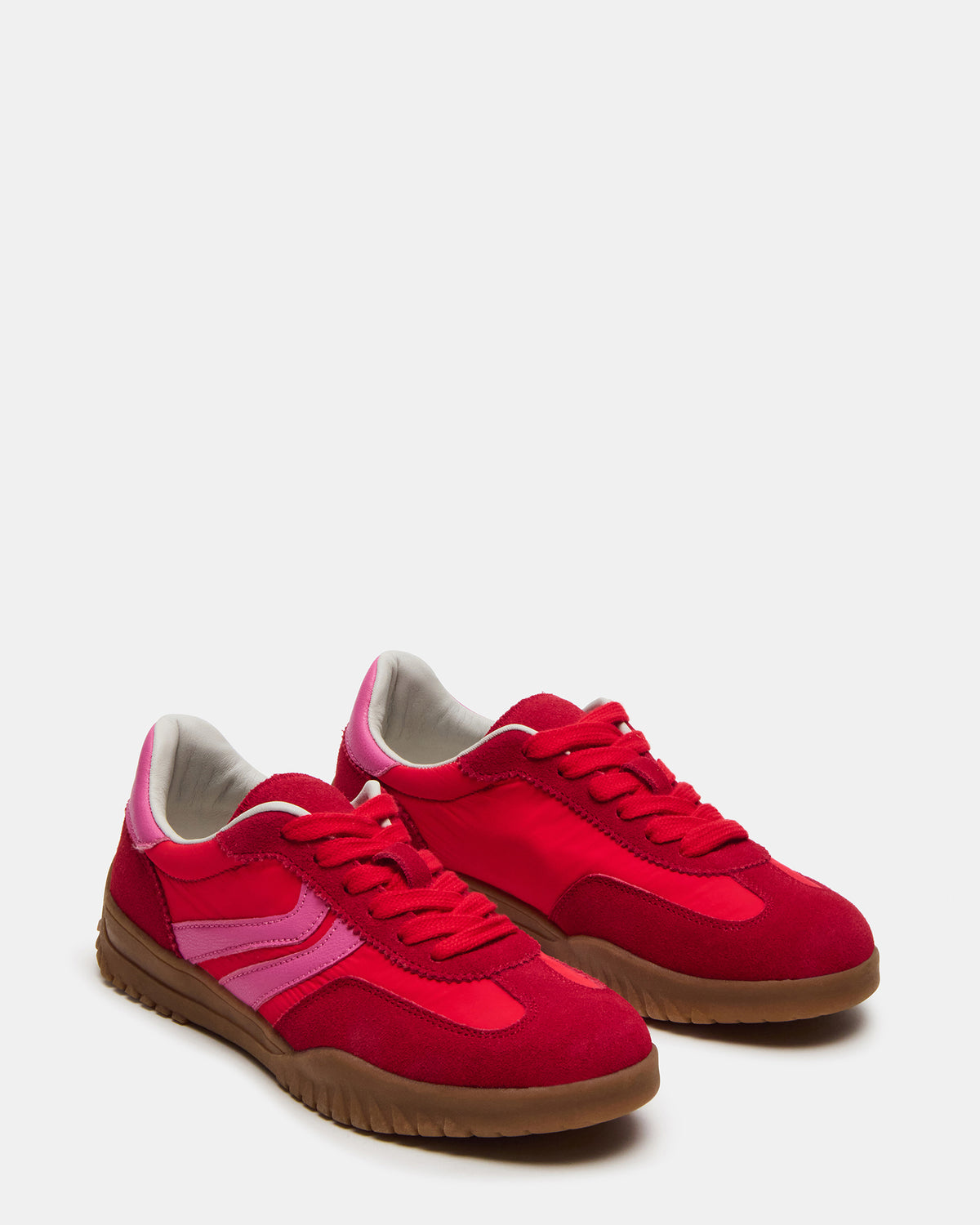 FUME Red Multi Women's Low-Top Lace-Up Sneaker Steve Madden RED MULTI