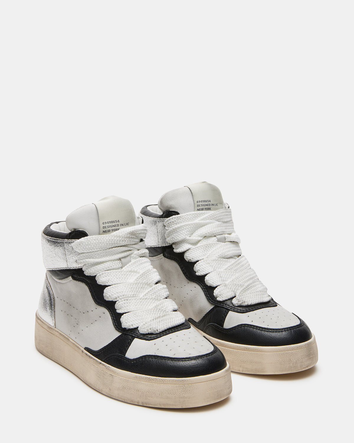 ENDLESS Black White High-Top Lace-Up Sneaker | Women's Sneakers Steve Madden BLACK WHITE
