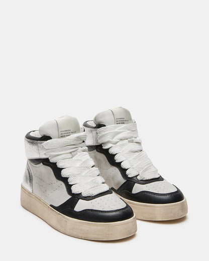 ENDLESS Black White High-Top Lace-Up Sneaker | Women's Sneakers Steve Madden BLACK WHITE