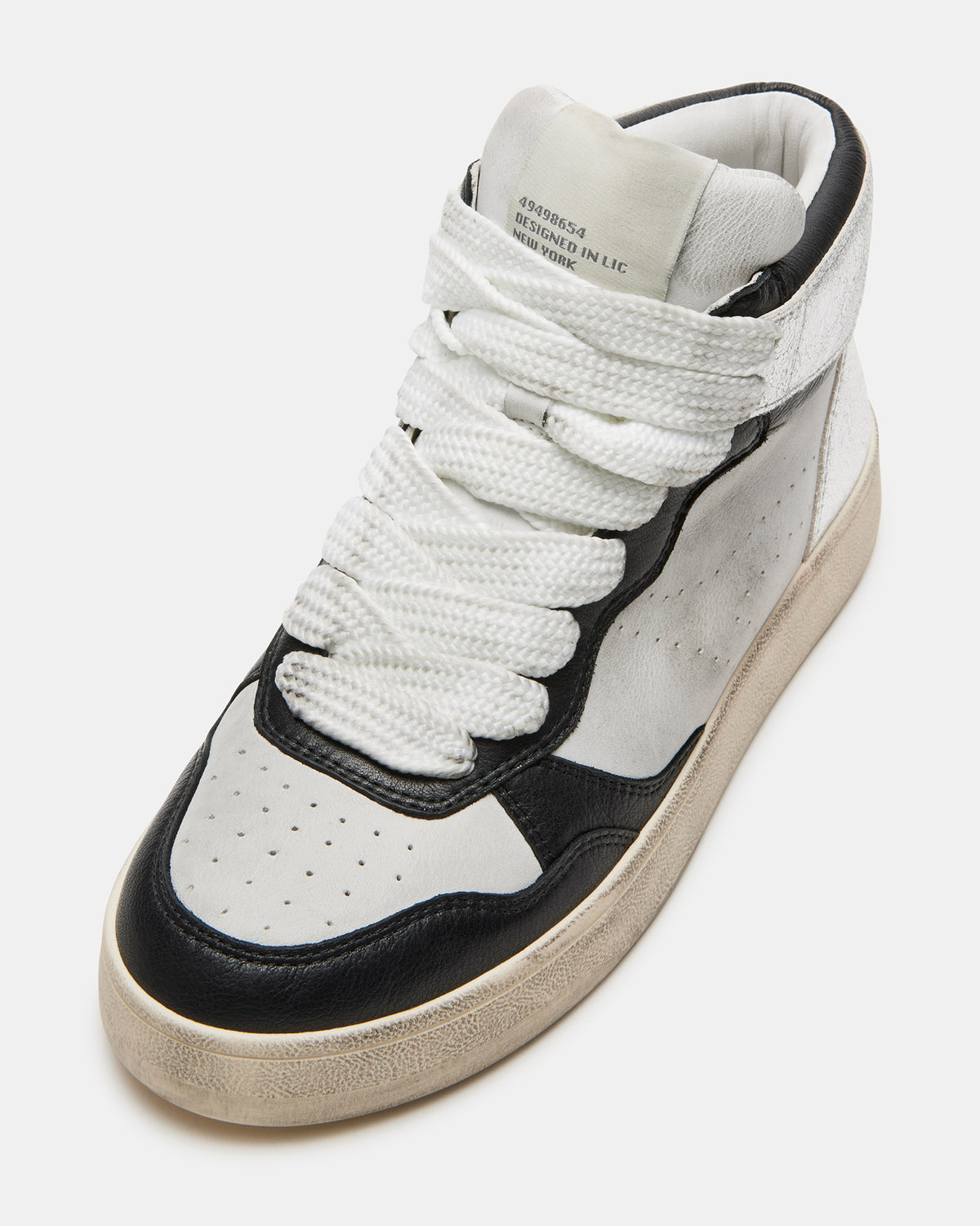ENDLESS Black White High-Top Lace-Up Sneaker | Women's Sneakers Steve Madden BLACK WHITE