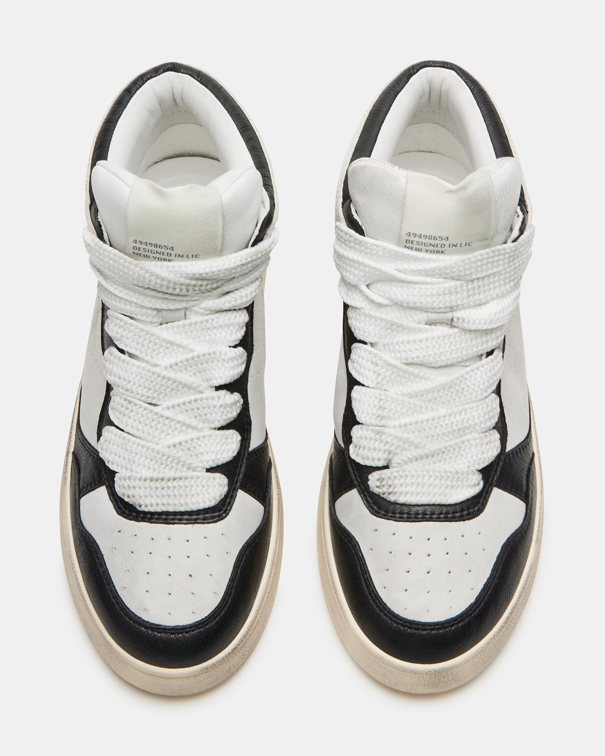 ENDLESS Black White High-Top Lace-Up Sneaker | Women's Sneakers Steve Madden BLACK WHITE