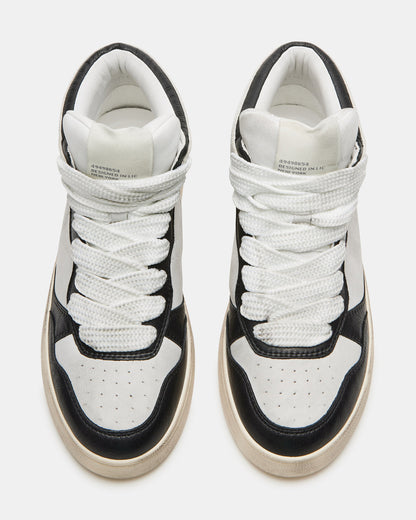 ENDLESS Black White High-Top Lace-Up Sneaker | Women's Sneakers Steve Madden BLACK WHITE