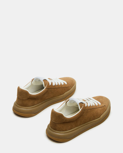 STRIVE Tan Suede Low-Top Lace-Up Sneaker | Women's Sneakers Steve Madden TAN SUEDE