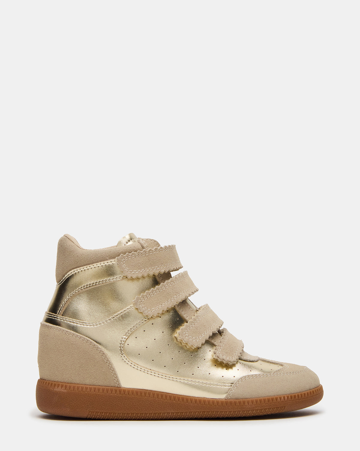 MUSTANG Gold Women's High-Top Velcro Sneaker Steve Madden GOLD