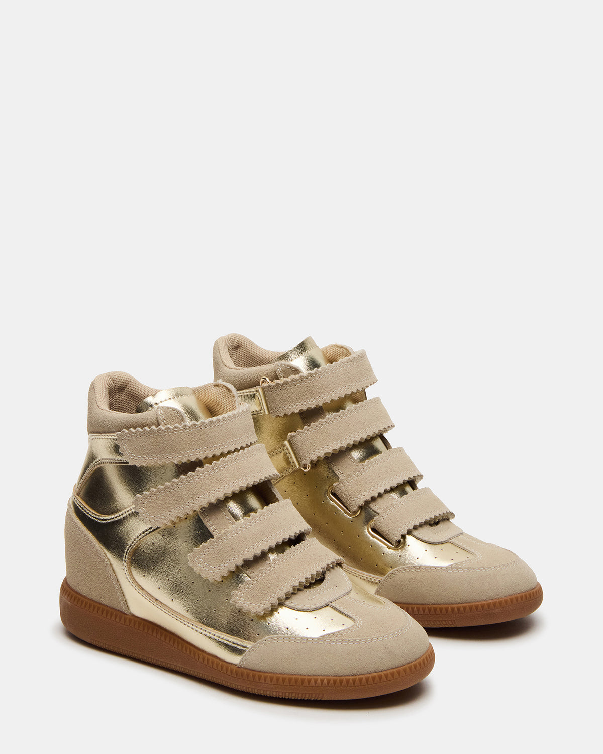 MUSTANG Gold Women's High-Top Velcro Sneaker Steve Madden GOLD