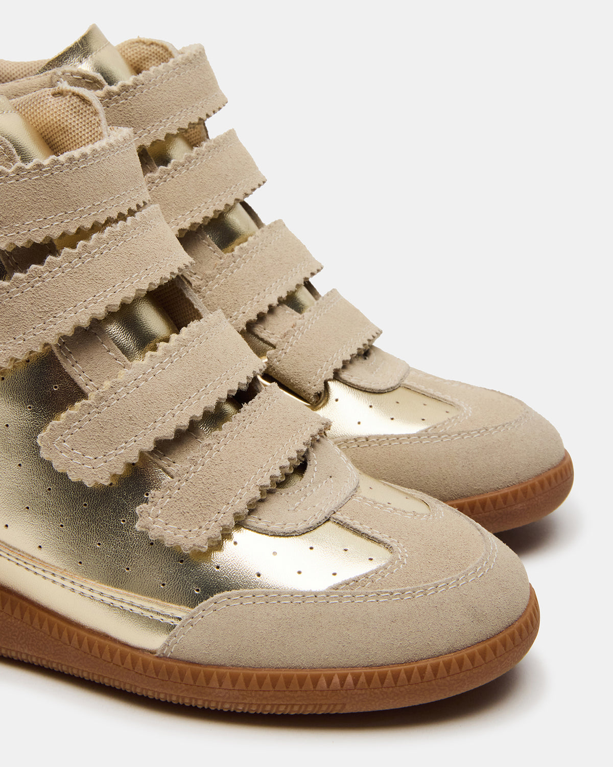 MUSTANG Gold Women's High-Top Velcro Sneaker Steve Madden GOLD