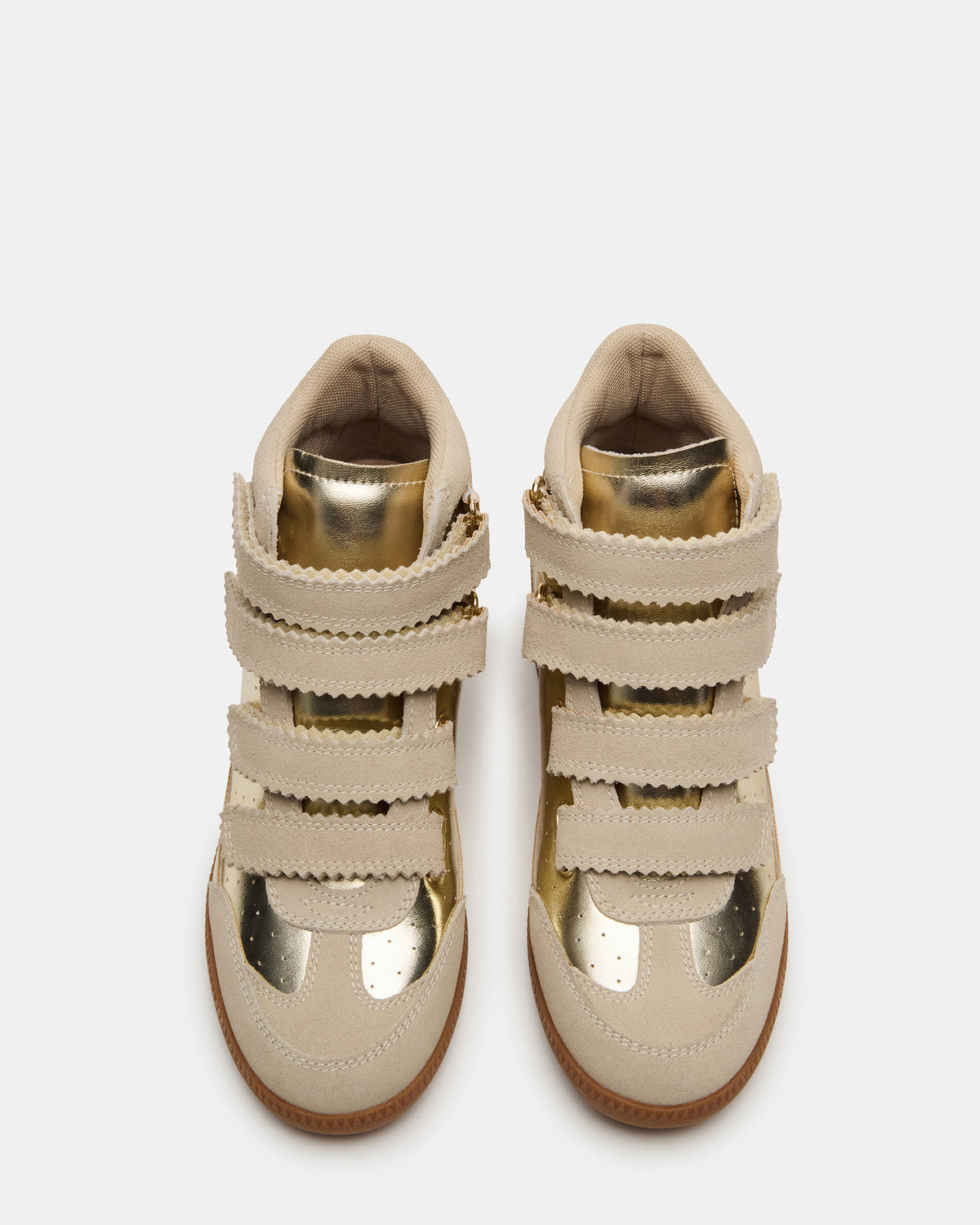 MUSTANG Gold Women's High-Top Velcro Sneaker Steve Madden GOLD