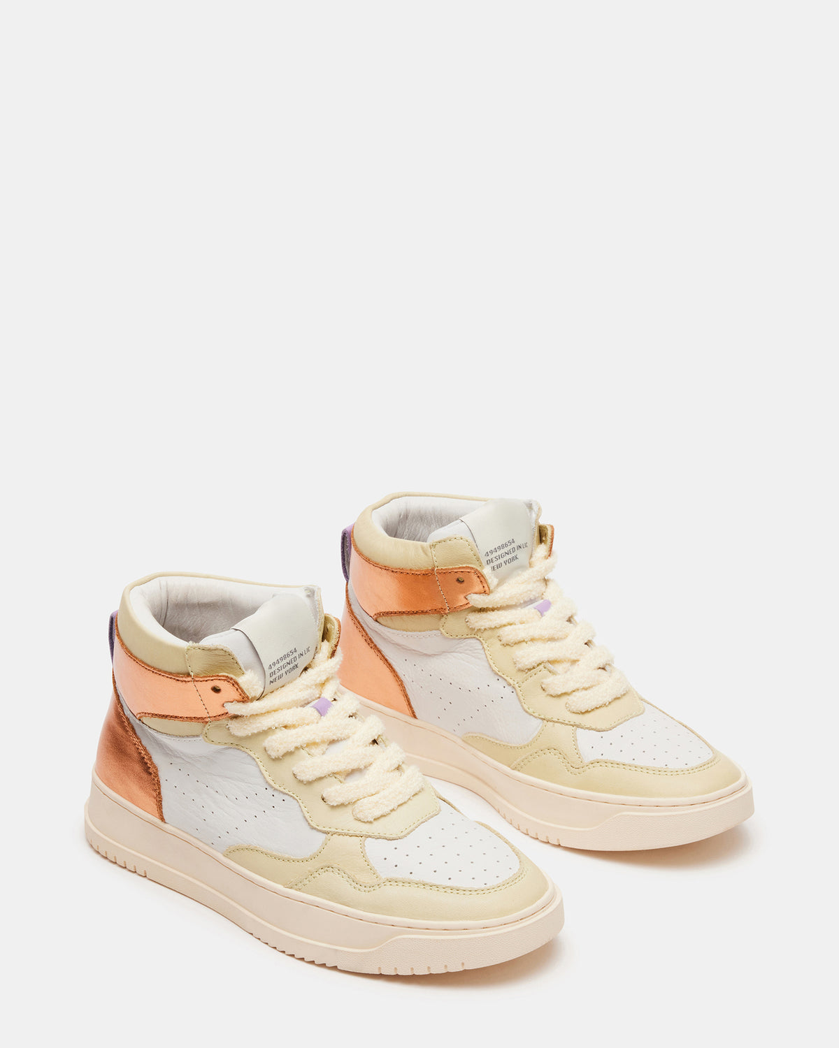 MARKED Yellow Multi High-Top Lace-Up Sneaker | Women's Sneakers Steve Madden YELLOW MULTI
