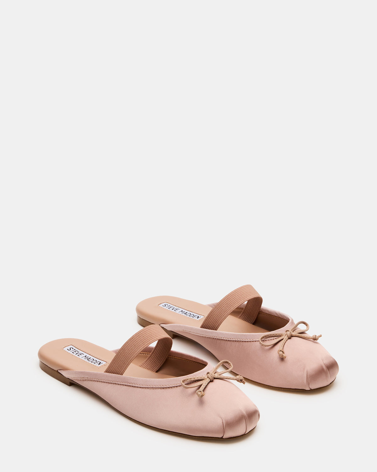 CUTESY Blush Satin Slip-On Ballet Mule Women's Flat Steve Madden BLUSH SATIN