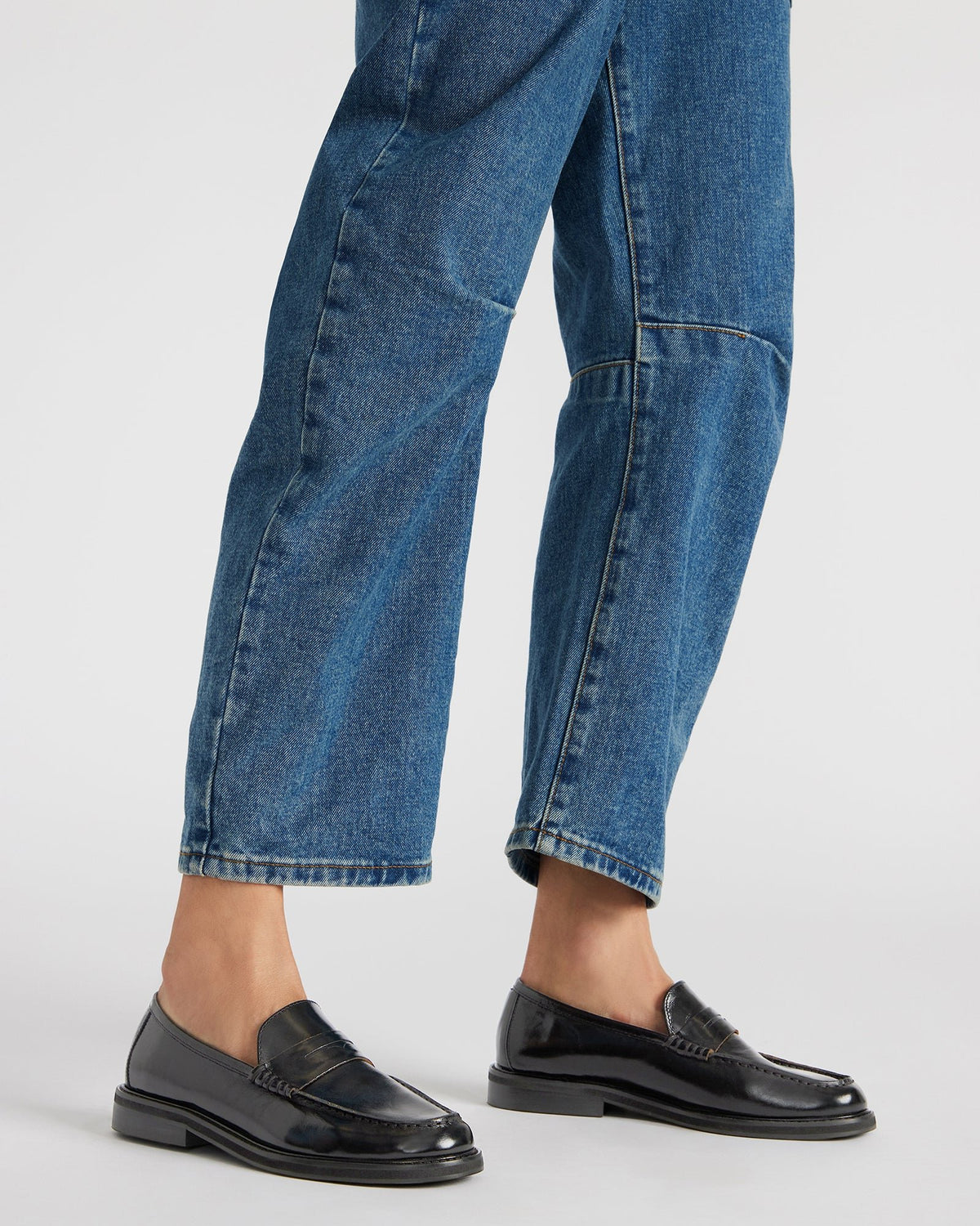 MADISON Black Leather Women's Penny Loafer Steve Madden BLACK LEATHER
