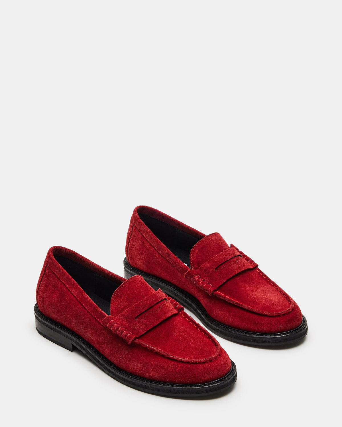 MADISON Red Suede Women's Penny Loafer Steve Madden RED SUEDE