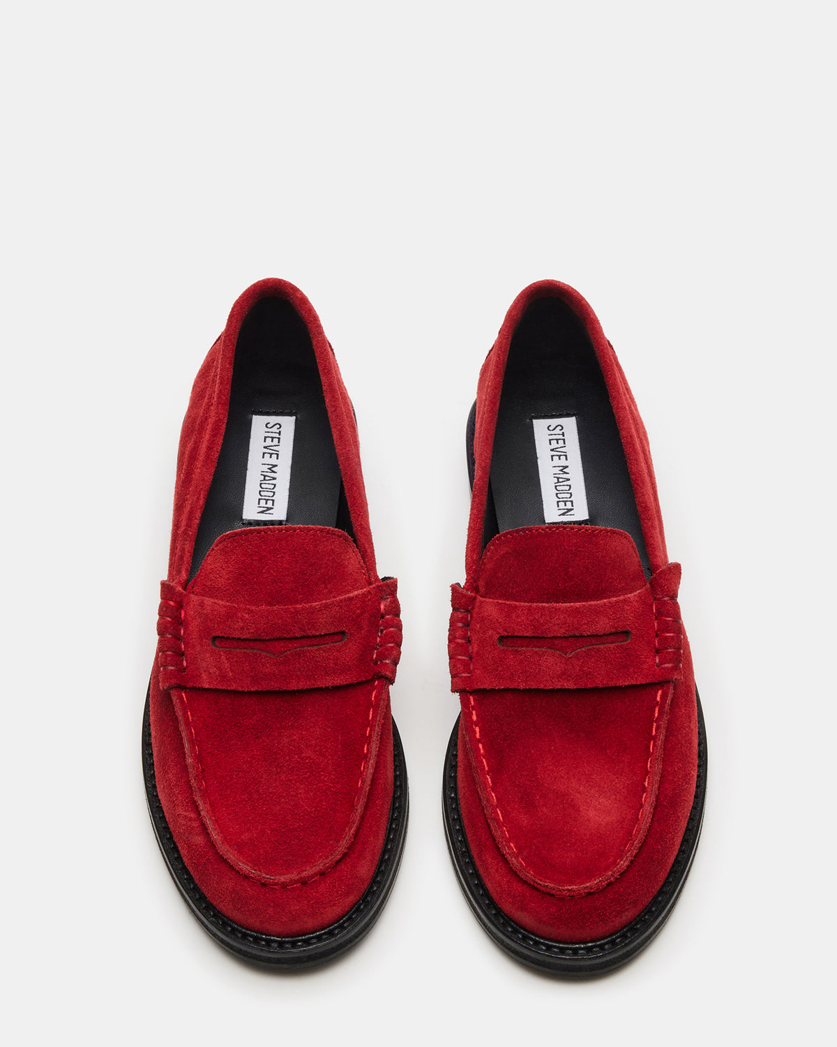 MADISON Red Suede Women's Penny Loafer Steve Madden RED SUEDE
