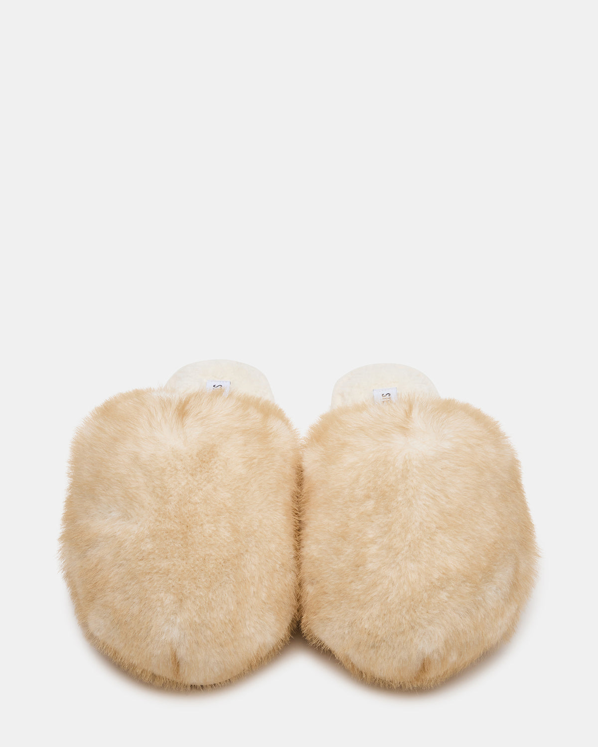 POOF Natural Slip-On Faux Fur Mule Women's Flat Steve Madden NATURAL