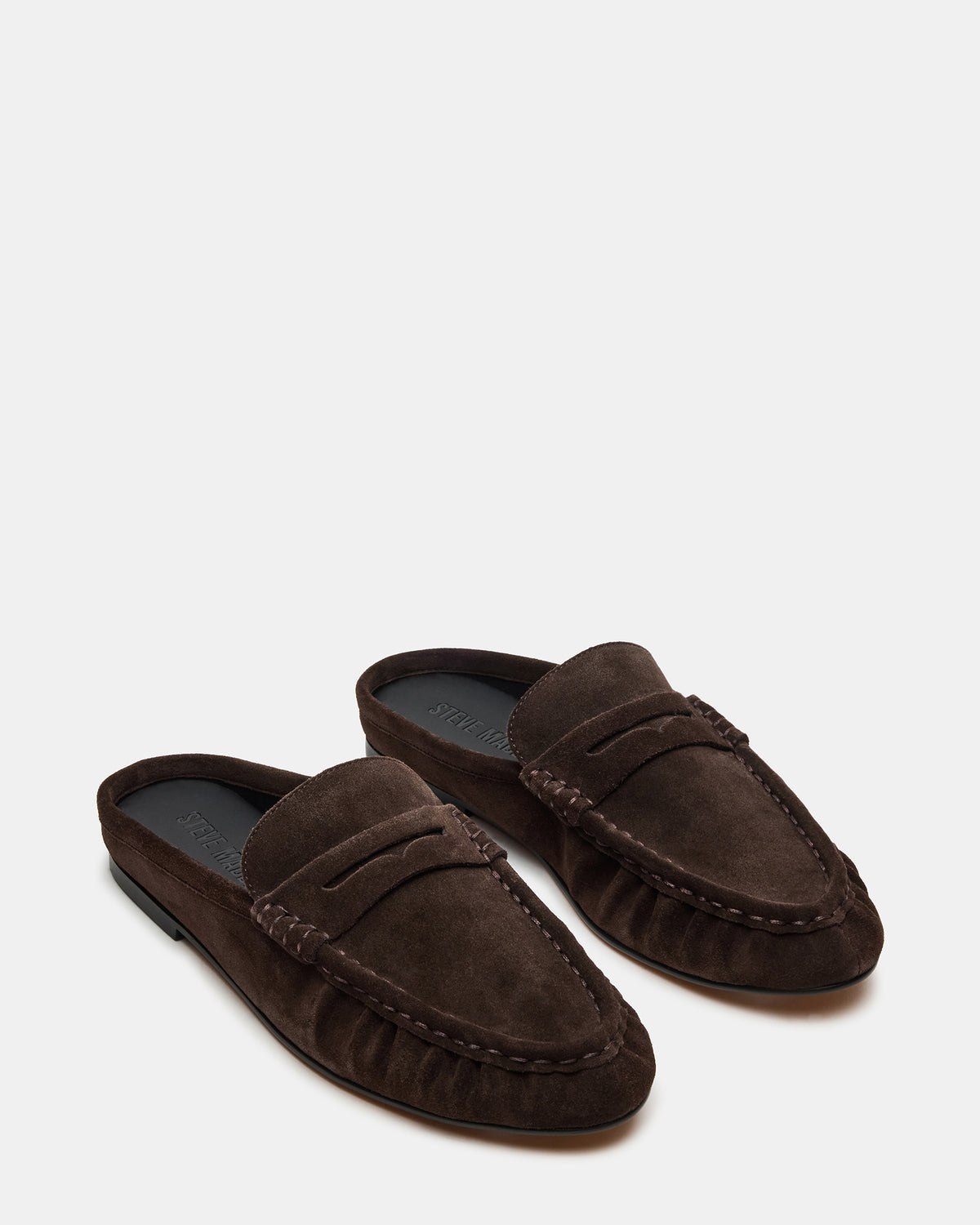 RAFE Chocolate Brown Suede Slip-On Mule Women's Flat Steve Madden CHO BRN SD