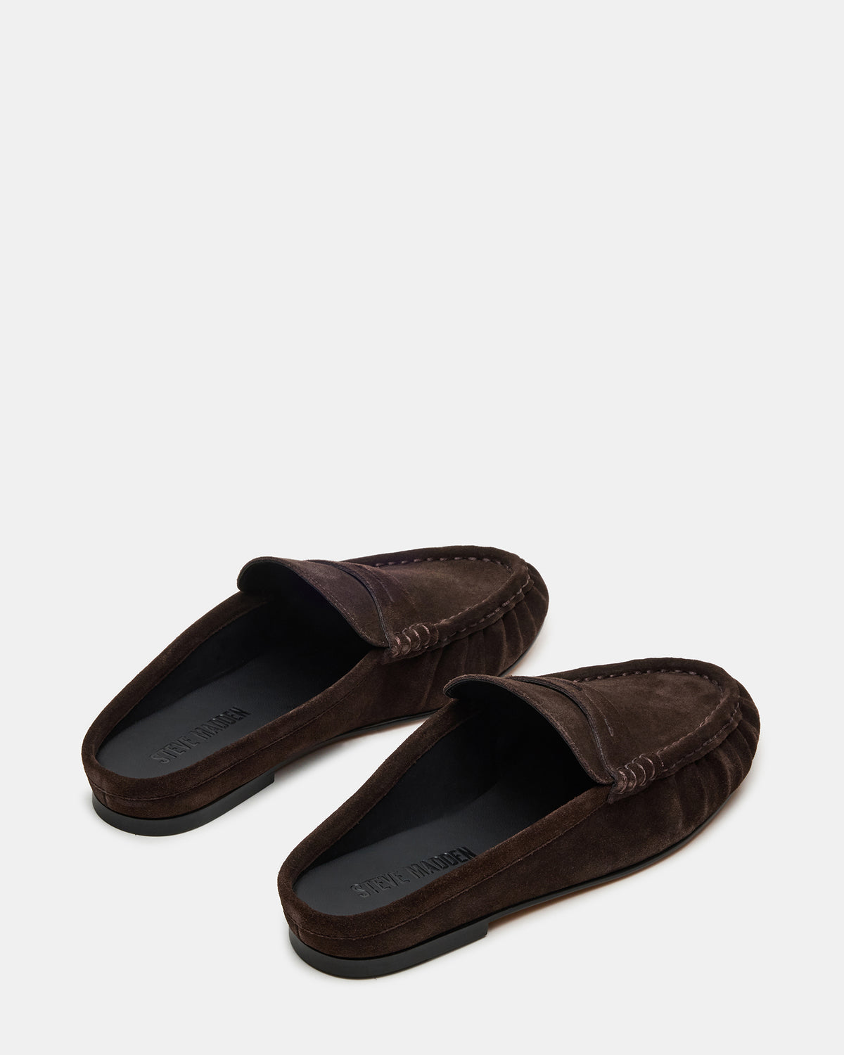 RAFE Chocolate Brown Suede Slip-On Mule Women's Flat Steve Madden CHO BRN SD