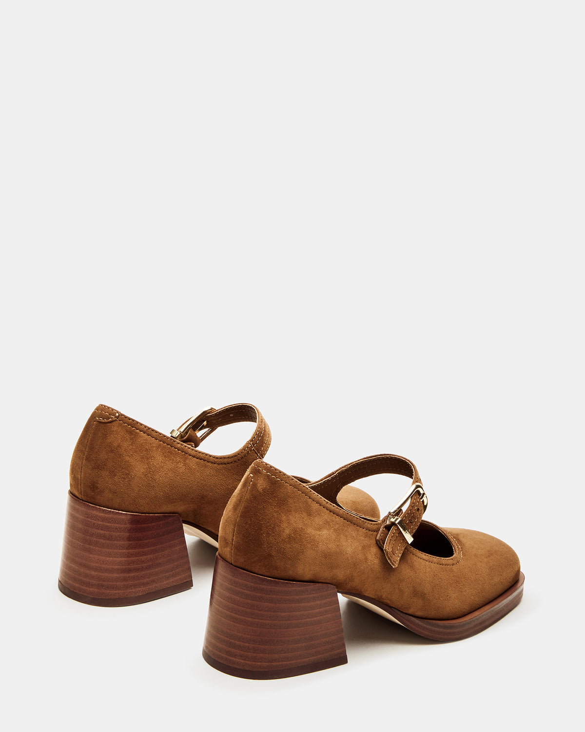 LISBON Chestnut Suede Square-Toe Mary Jane Women's Loafer Steve Madden CHESTNUT SUEDE