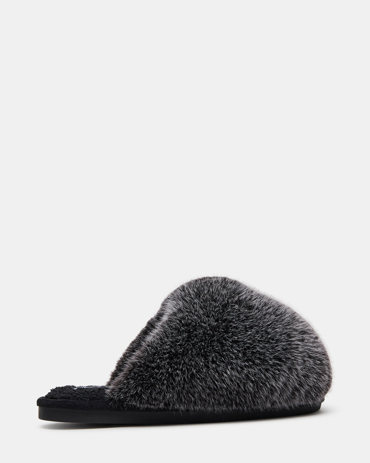 POOF GREY Slip-On Faux Fur Mule Women's Flat Steve Madden GREY
