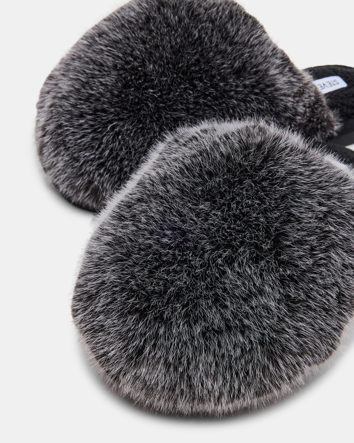 POOF GREY Slip-On Faux Fur Mule Women's Flat Steve Madden GREY