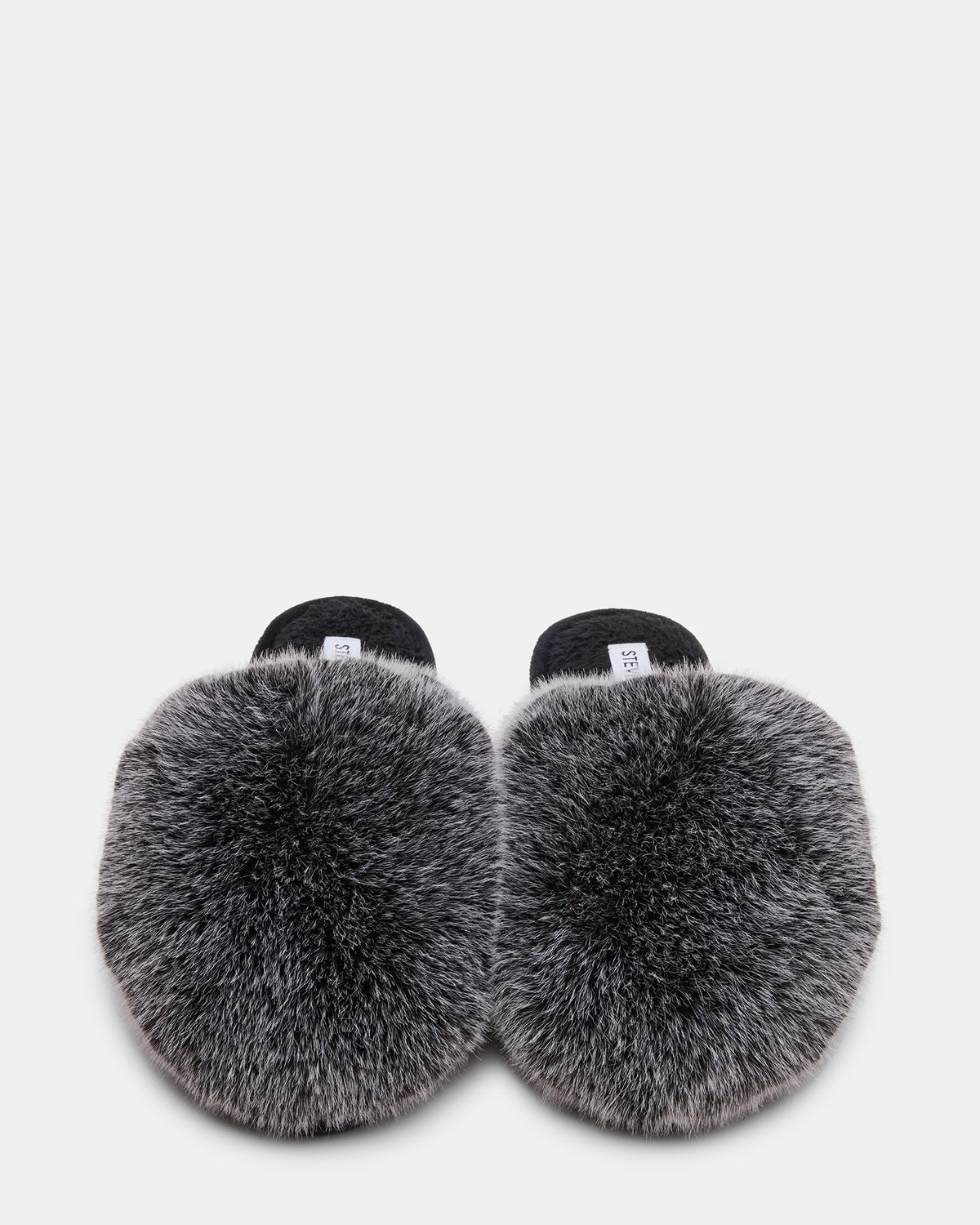 POOF GREY Slip-On Faux Fur Mule Women's Flat Steve Madden GREY
