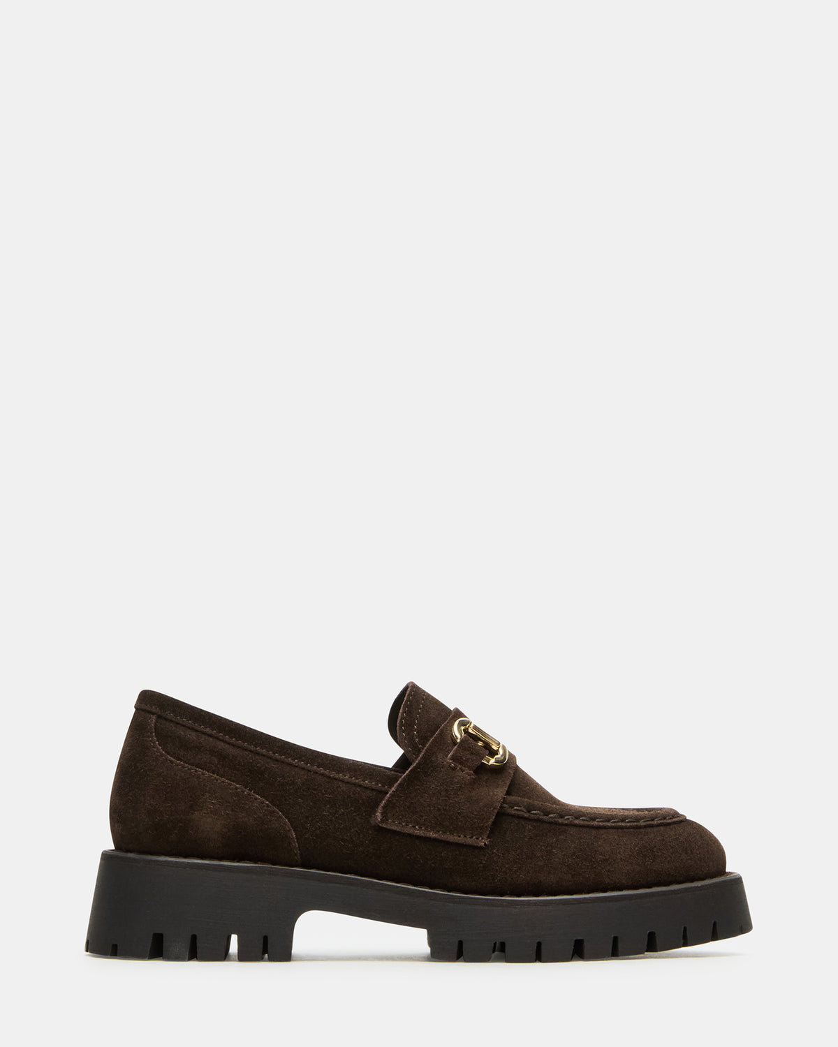 LANDO Brown Suede Lug Women's Loafer Steve Madden BROWN SUEDE