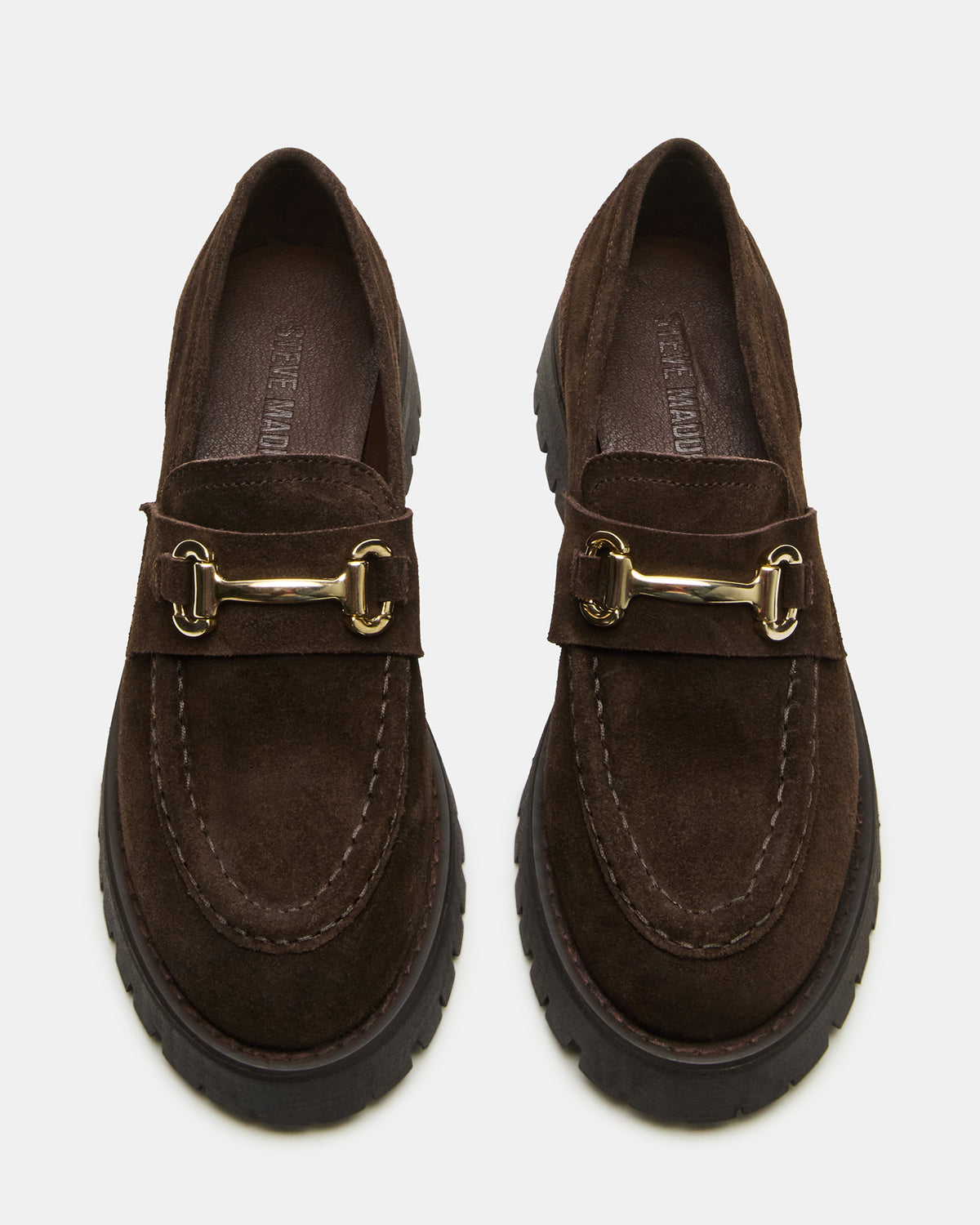 LANDO Brown Suede Lug Women's Loafer Steve Madden BROWN SUEDE