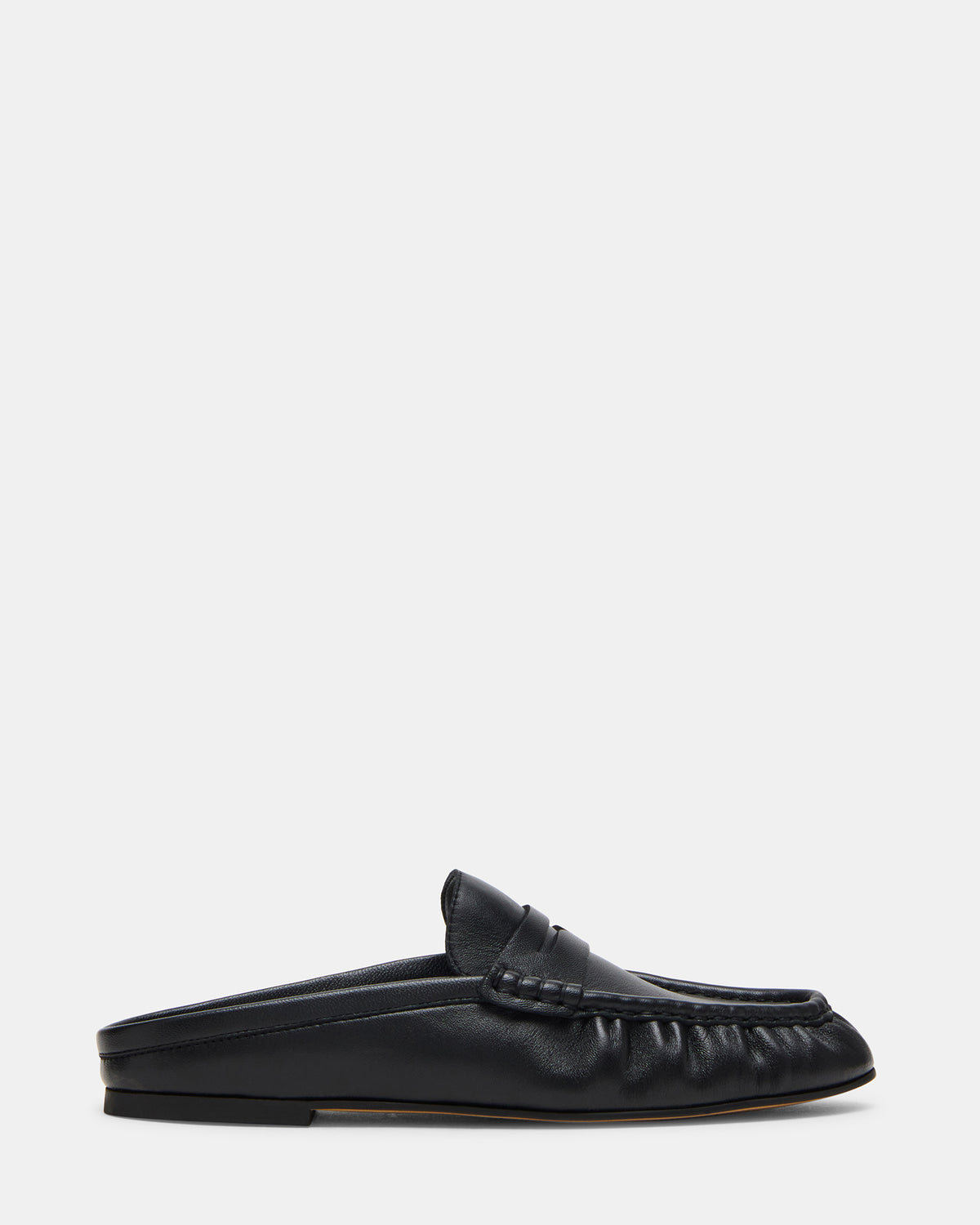 RAFE Black Leather Slip-On Mule Women's Flat Steve Madden BLACK LEATHER
