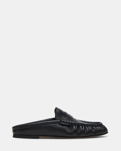 RAFE Black Leather Slip-On Mule Women's Flat Steve Madden BLACK LEATHER