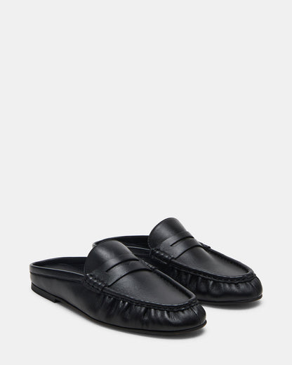 RAFE Black Leather Slip-On Mule Women's Flat Steve Madden BLACK LEATHER