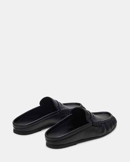 RAFE Black Leather Slip-On Mule Women's Flat Steve Madden BLACK LEATHER