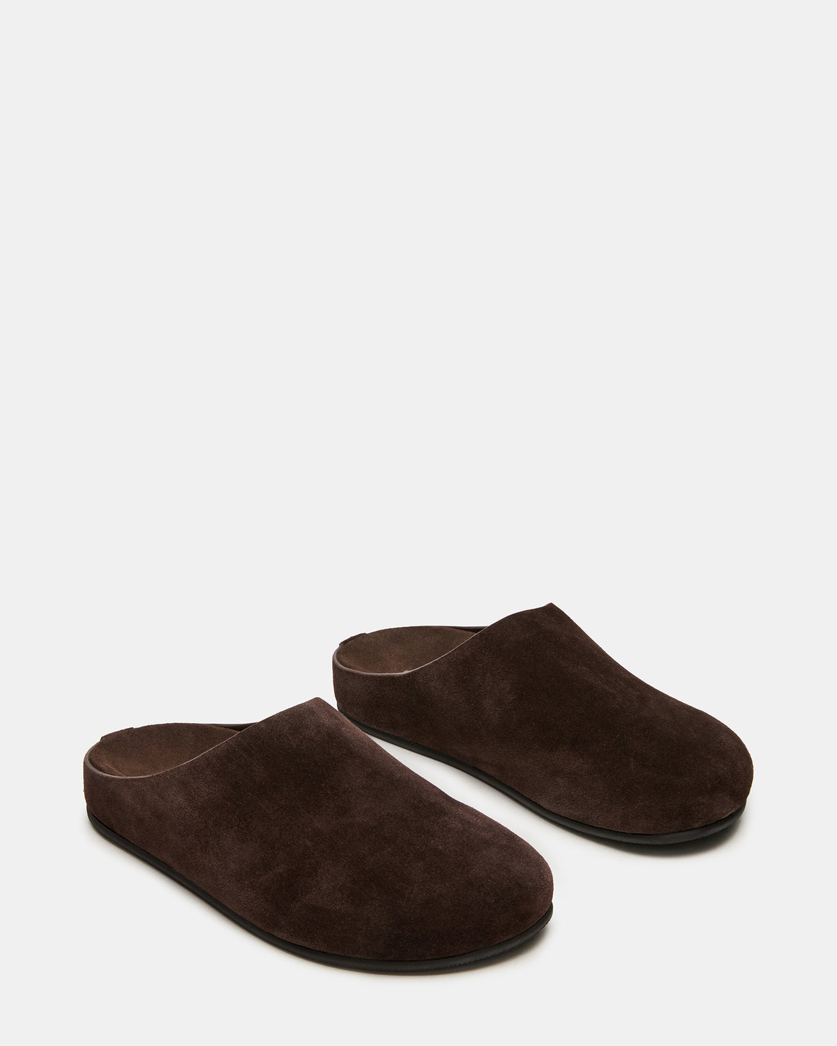 FERN Brown Suede Mule Slip-On Round-Toe Women's Flat Steve Madden BROWN SUEDE