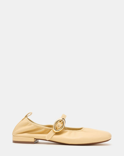 DAFFIA Butter Leather Mary Jane Gold-Detail Buckle Ballet Women's Flat Steve Madden BUTTER LEATHER