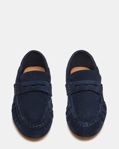 ROGER Navy Suede Slip-On Women's Loafer Steve Madden NAVY SUEDE