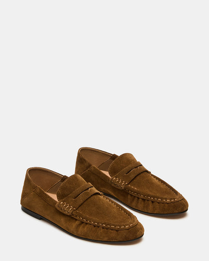 ROGER Taupe Suede Slip-On Women's Loafer Steve Madden TAUPE SUEDE