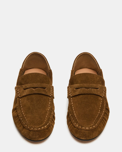 ROGER Taupe Suede Slip-On Women's Loafer Steve Madden TAUPE SUEDE
