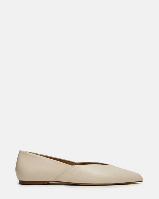 TOVI Bone Leather Pointed-Toe Ballet Women's Flat Steve Madden BONE LEATHER