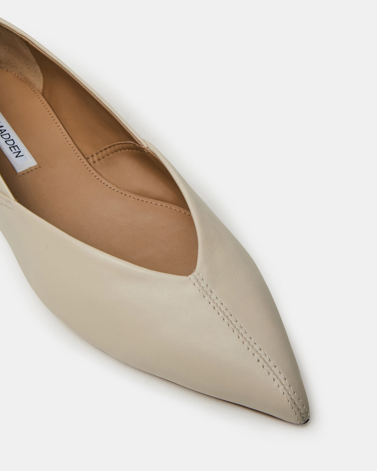 TOVI Bone Leather Pointed-Toe Ballet Women's Flat Steve Madden BONE LEATHER