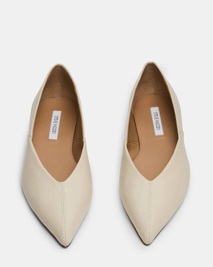TOVI Bone Leather Pointed-Toe Ballet Women's Flat Steve Madden BONE LEATHER
