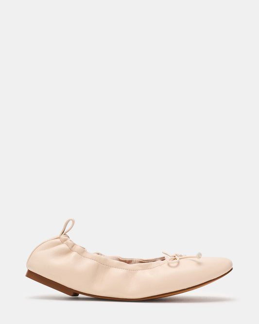LANTI Bone Leather Bow Round-Toe Women's Flat Steve Madden BONE LEATHER