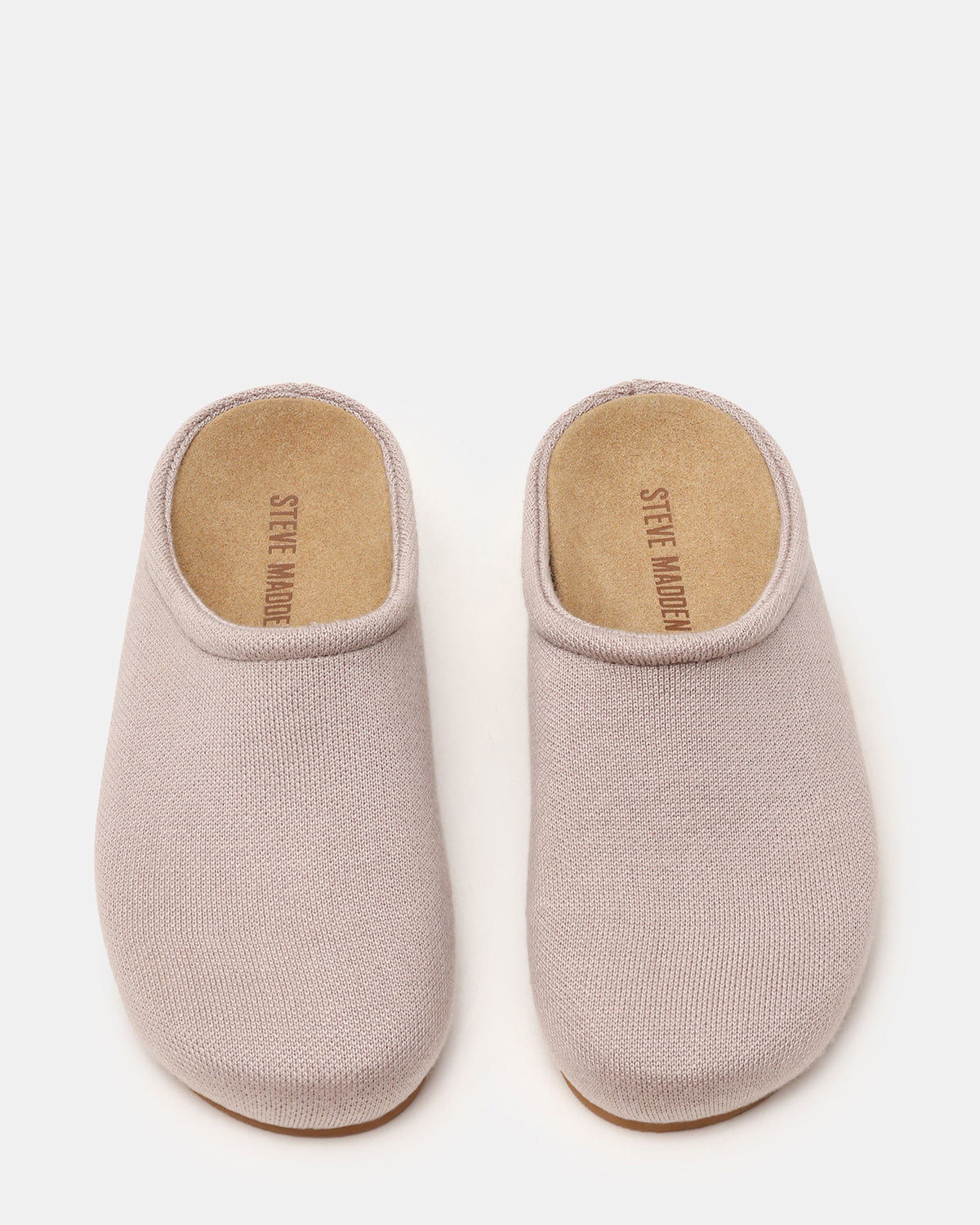 FERN Knit Taupe Mule Slip-On Round-Toe Women's Flat Steve Madden TAUPE