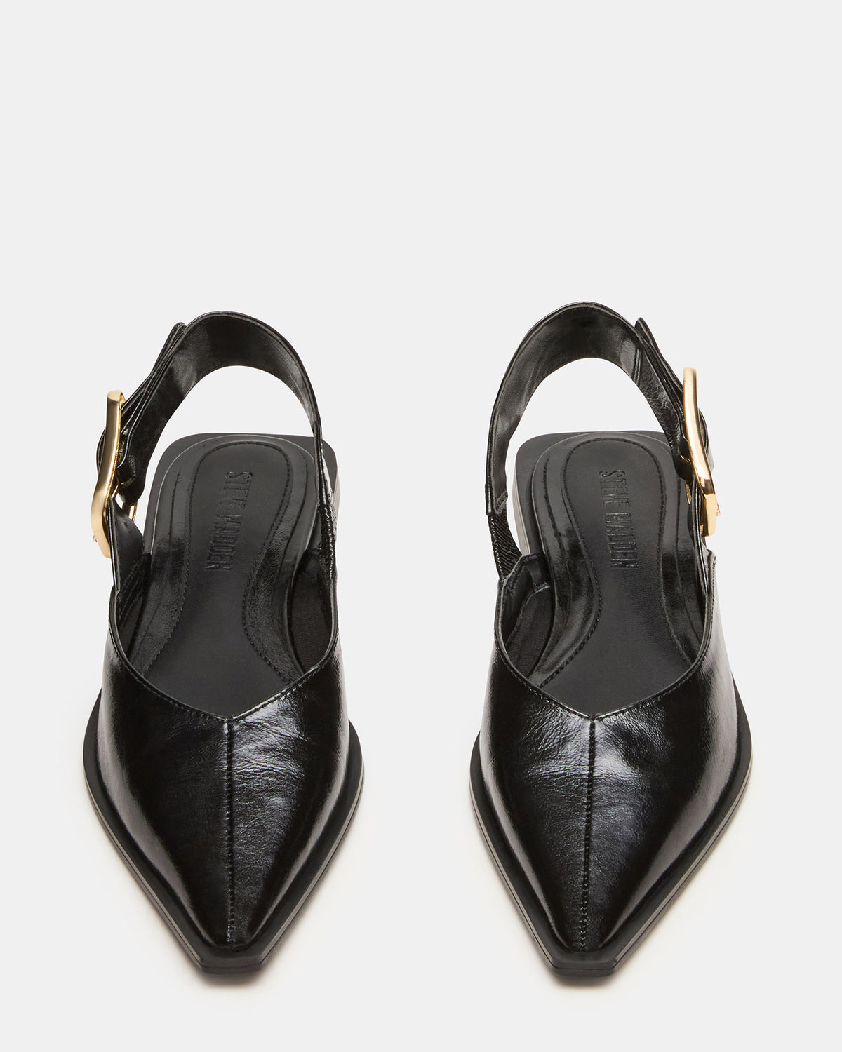 SHAY Black Leather Pointed-Toe Slingback Ballet Women's Flat Steve Madden BLACK LEATHER