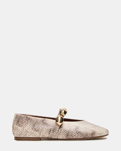 POPPIN Natural Snake Mary Jane Ballet Women's Flat Steve Madden NATURAL SNAKE