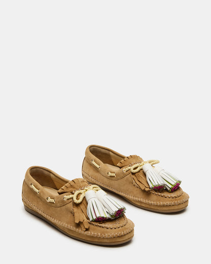 ABNER Chestnut Suede Flat Boat Women's Loafer Steve Madden CHESTNUT SUEDE