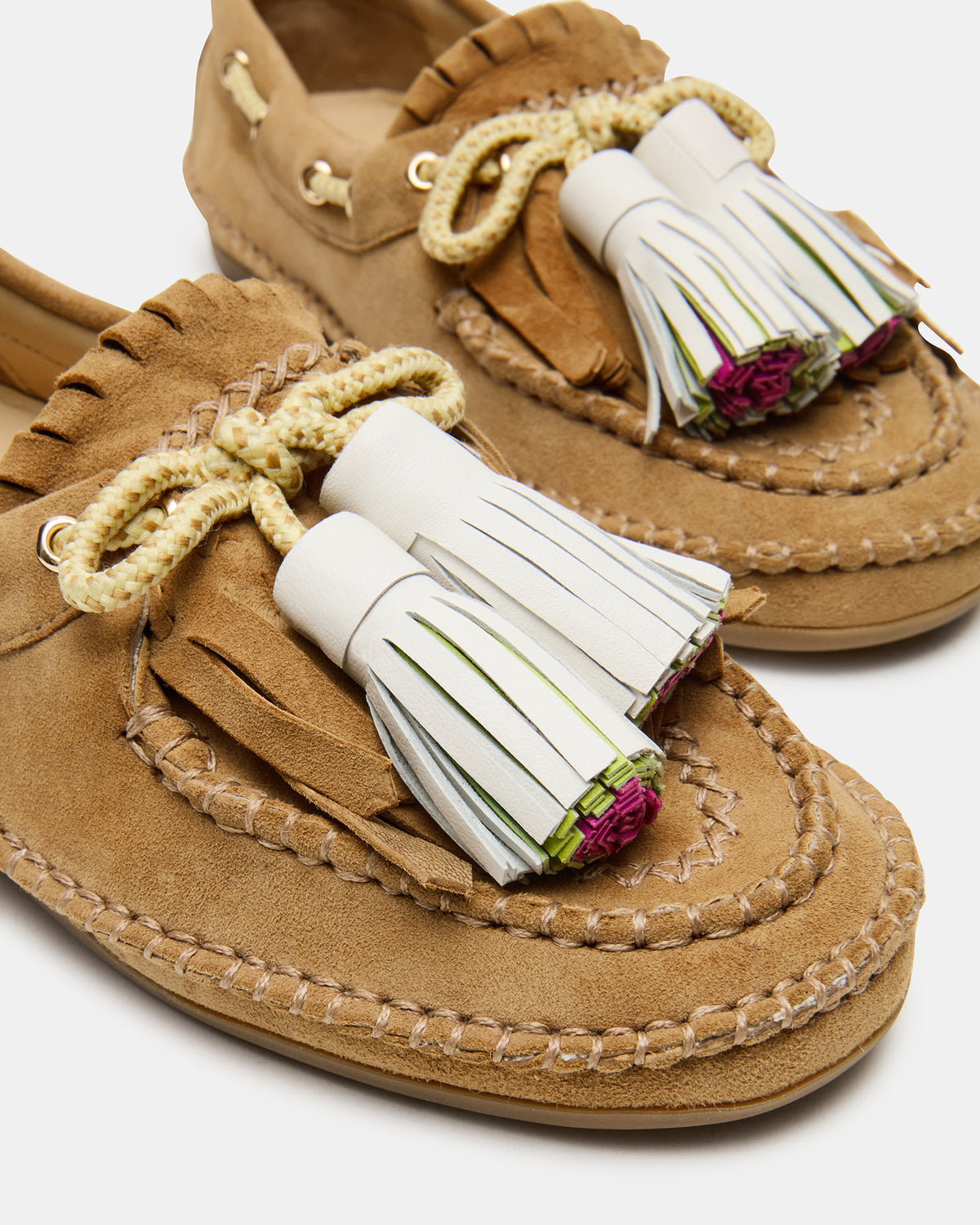 ABNER Chestnut Suede Flat Boat Women's Loafer Steve Madden CHESTNUT SUEDE