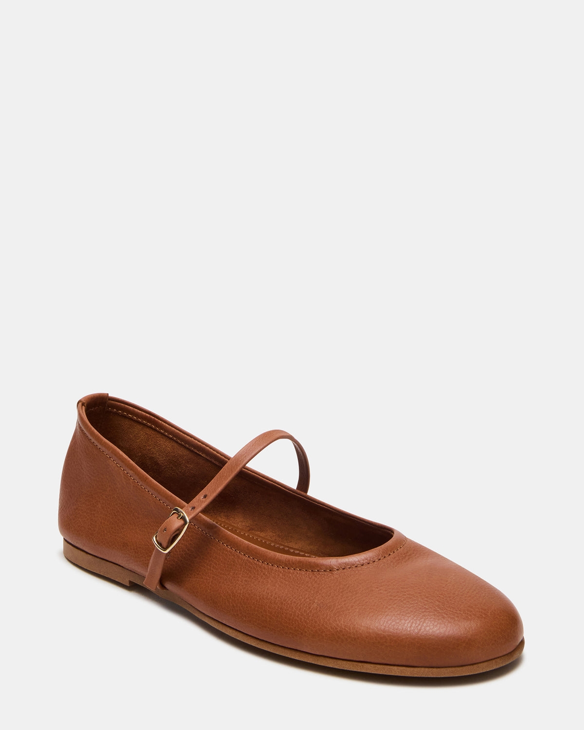 BESETTE Tan Leather Mary Jane Ballet Women's Flat Steve Madden TAN LEATHER