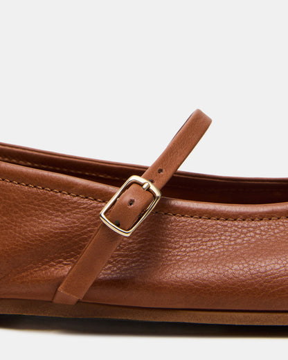 BESETTE Tan Leather Mary Jane Ballet Women's Flat Steve Madden TAN LEATHER